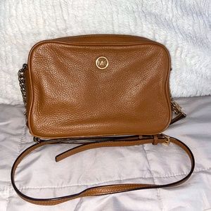 Michael Kors Fulton Large Tan Crossbody Bag